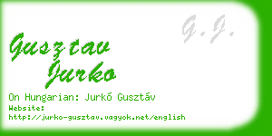 gusztav jurko business card